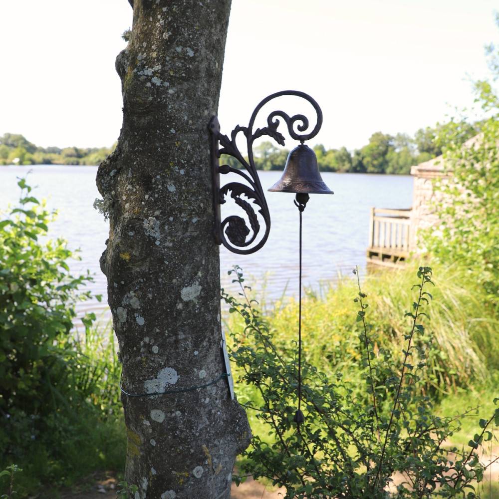 Cloche de jardin de porte ancienne fonte marron 28x20cm Chemin de campagne - Imagen 3