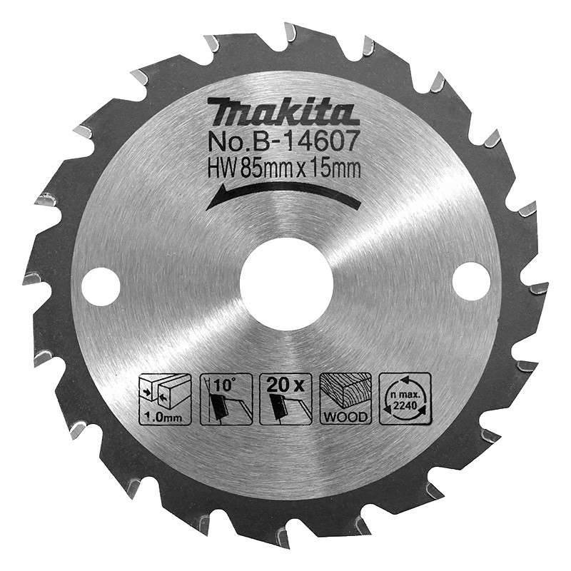 Makita - Lame carbure MAKITA B-14607 BOIS pour scie circulaire à batterie HS300D et HS301D Ø 85mm Makita - Imagen 1