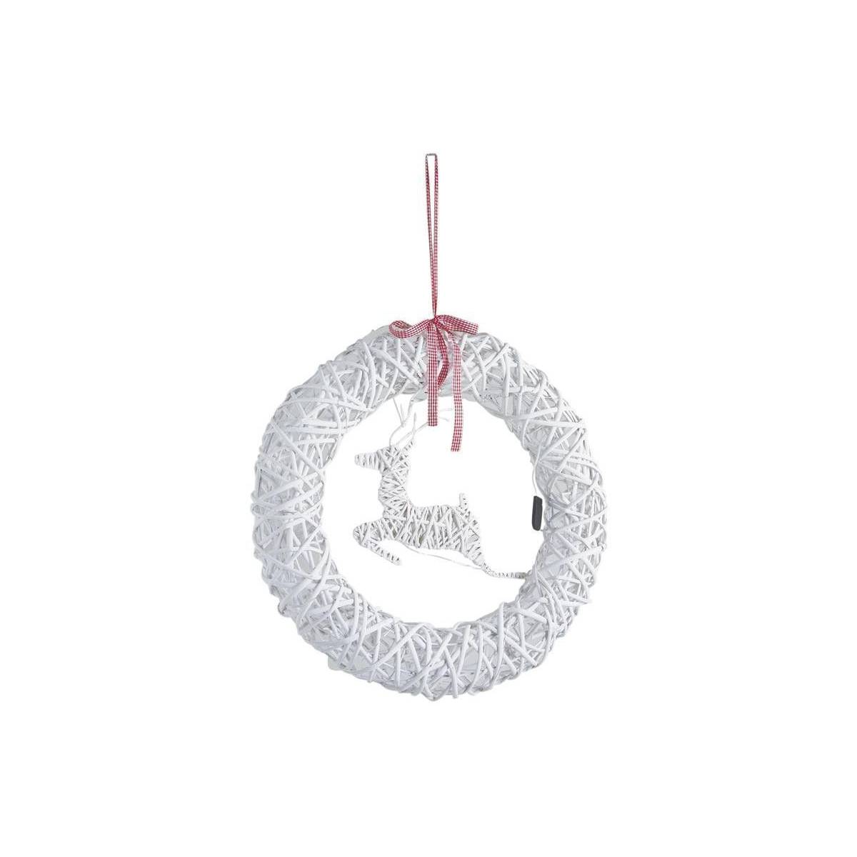 Aubry Gaspard - Couronne de porte cerf avec LEDs 55cm - Imagen 1
