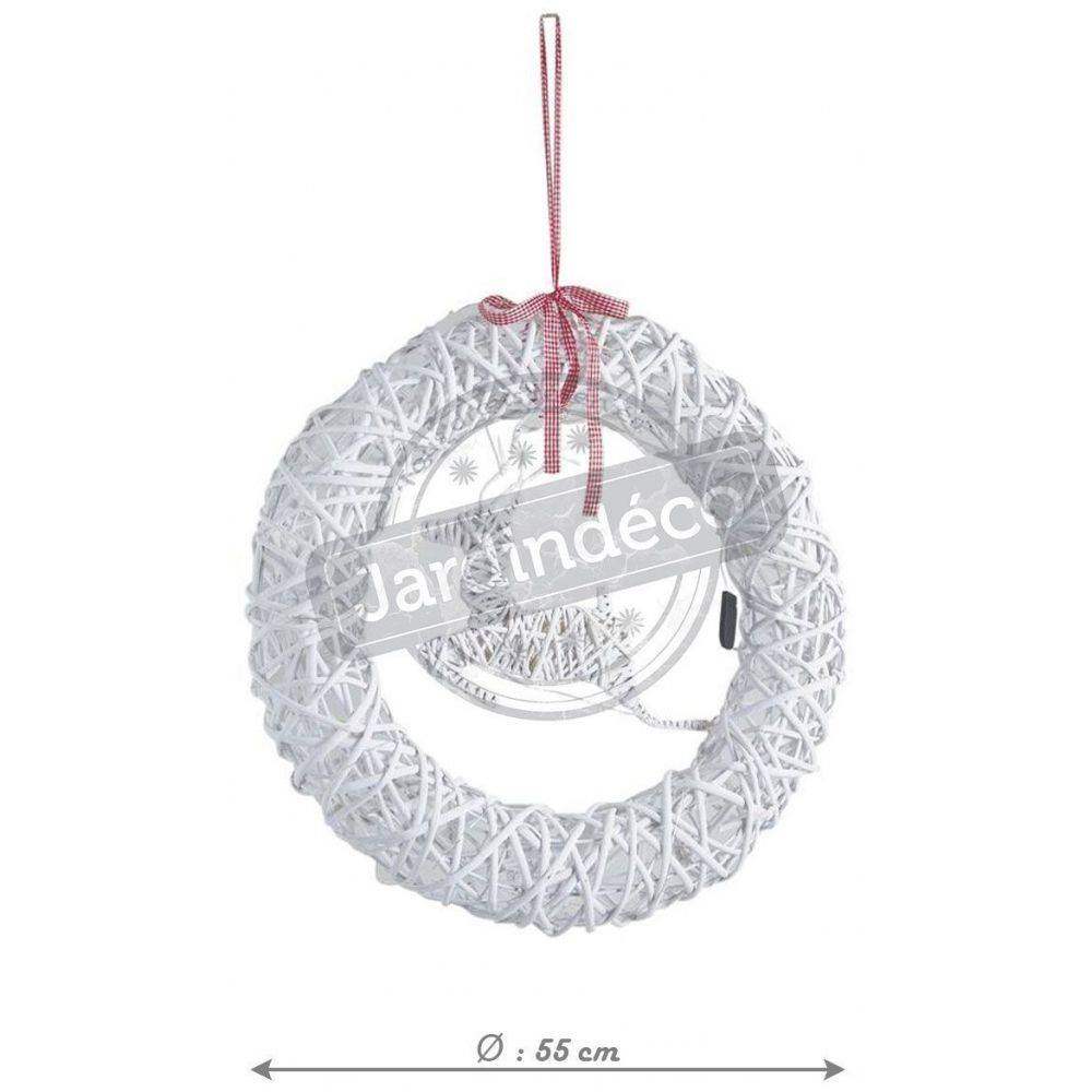 Aubry Gaspard - Couronne de porte cerf avec LEDs 55cm - Imagen 2
