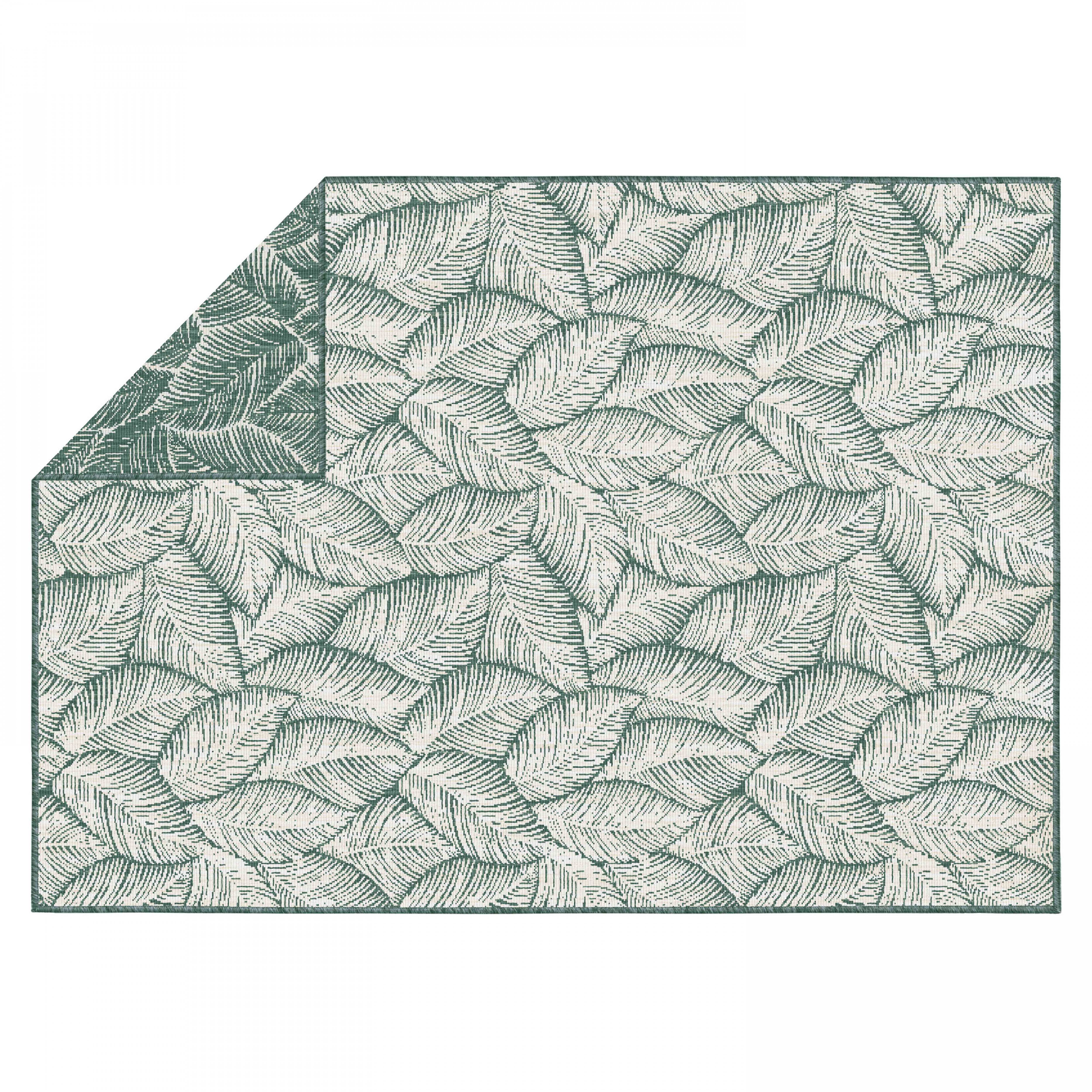 Oviala - Tapis d'extérieur en polypropylène 120 x 170 cm vert Folia - Oviala - Imagen 4
