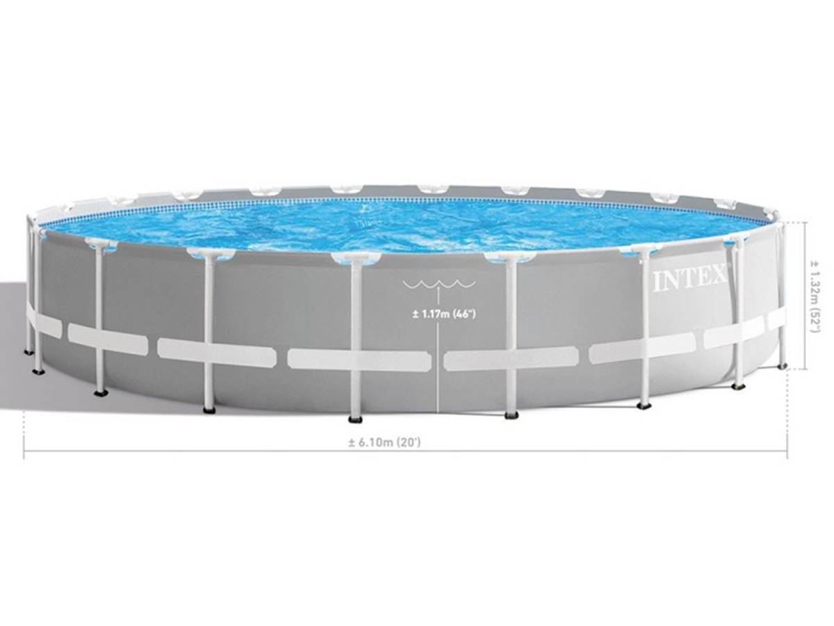 Piscine tubulaire Prism Frame ronde 6,10 x 1,32 m - Intex - Image 6