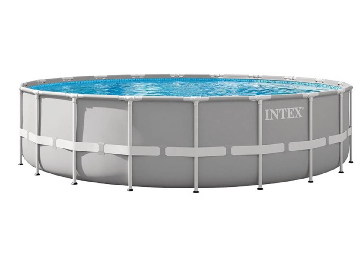 Piscine tubulaire Prism Frame ronde 6,10 x 1,32 m - Intex - Image 1