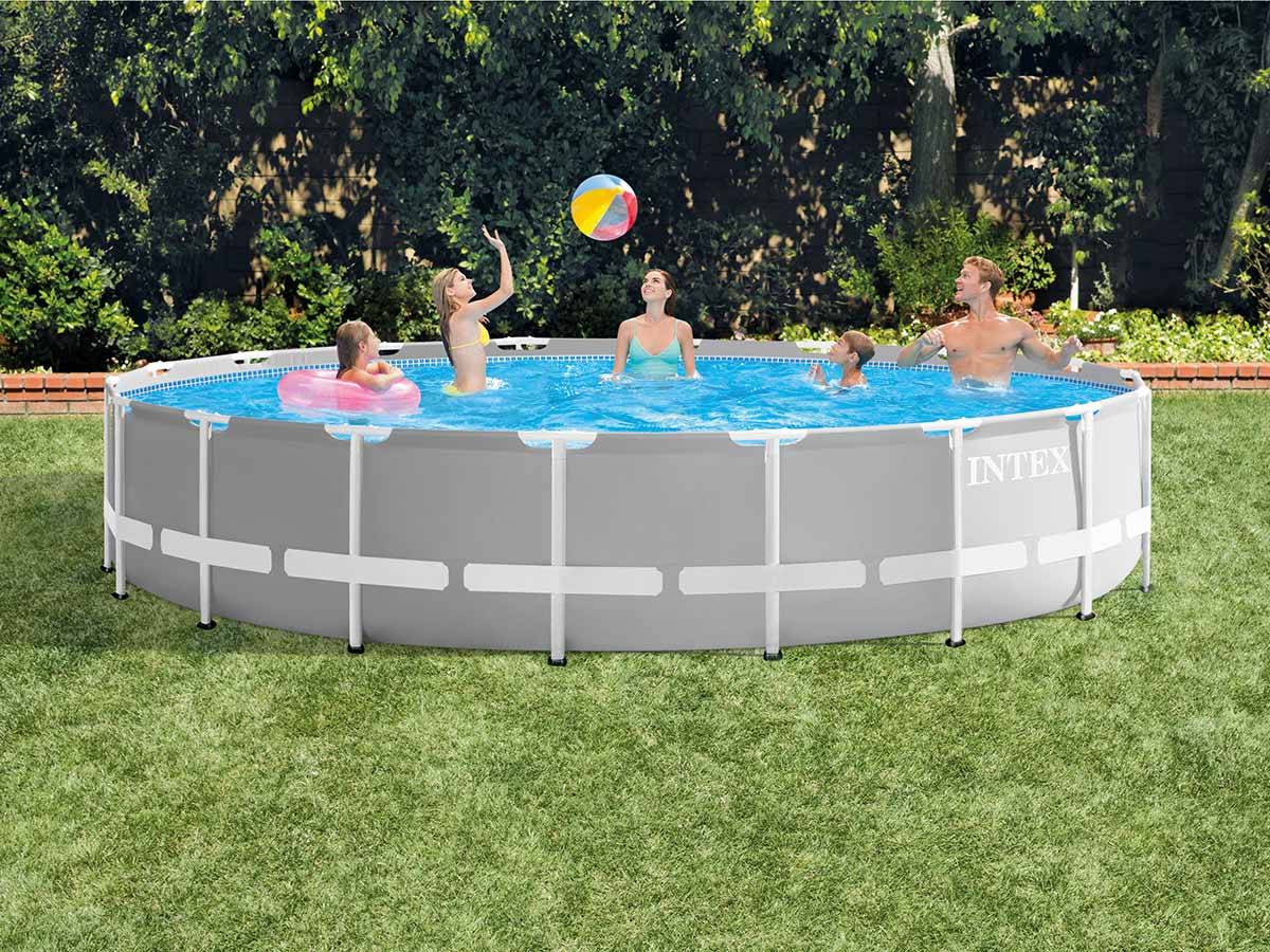 Piscine tubulaire Prism Frame ronde 6,10 x 1,32 m - Intex - Image 4