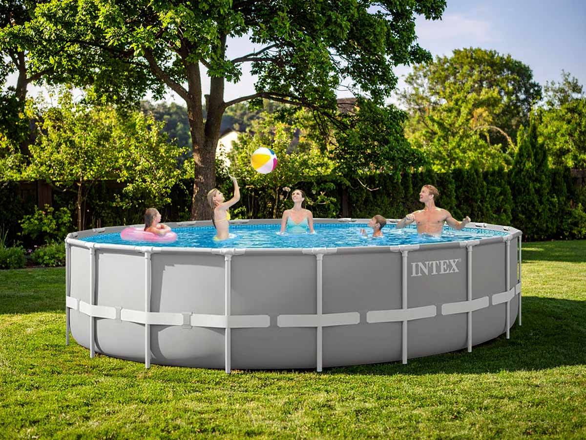 Piscine tubulaire Prism Frame ronde 6,10 x 1,32 m - Intex - Image 2