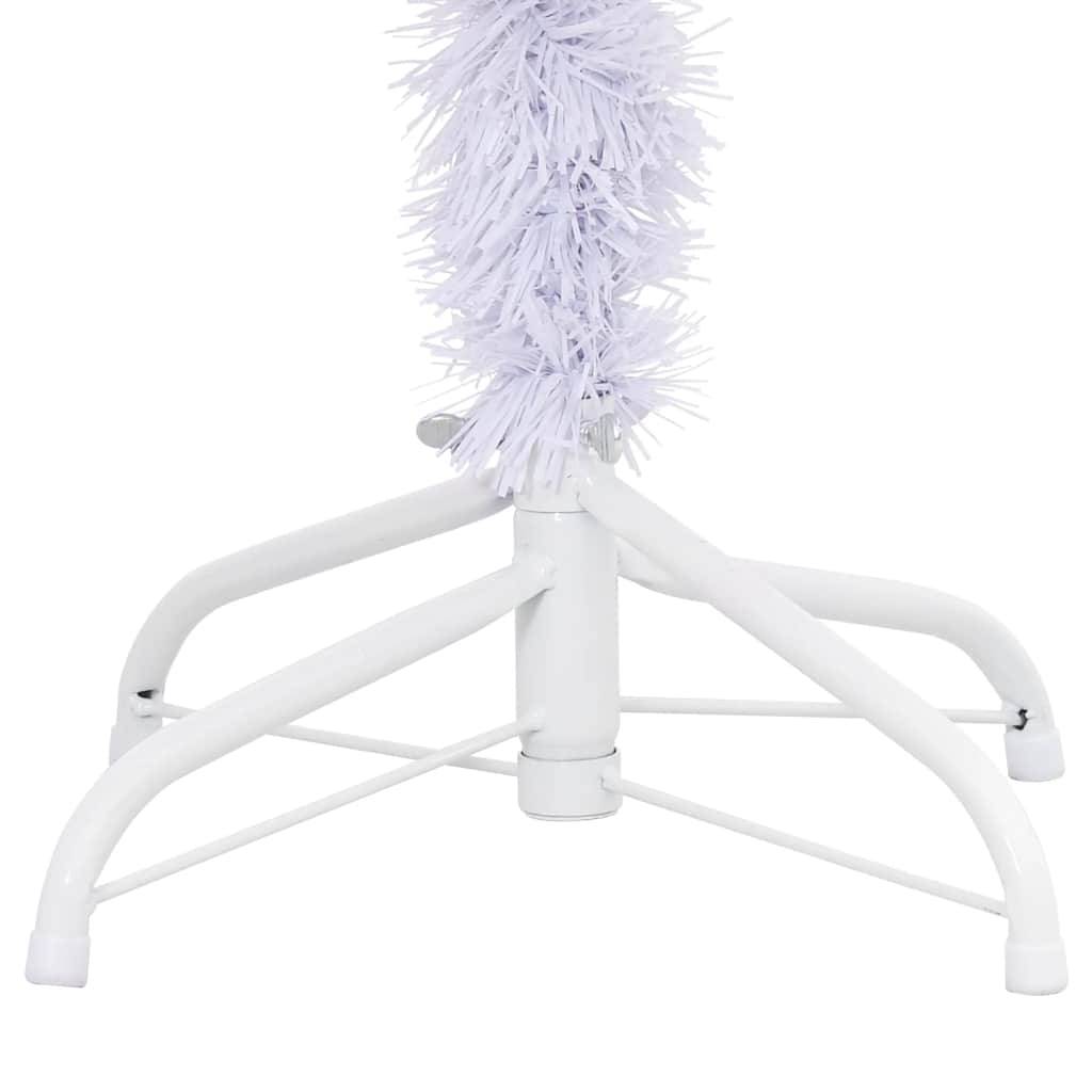 ComfortXL - Sapin de Noël artificiel effet neige PVC sur pied pour salon Blanc 120 cm – ComfortXL Outdoor Living - Image 6
