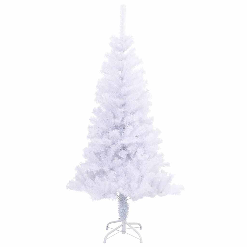 ComfortXL - Sapin de Noël artificiel effet neige PVC sur pied pour salon Blanc 120 cm – ComfortXL Outdoor Living - Image 3
