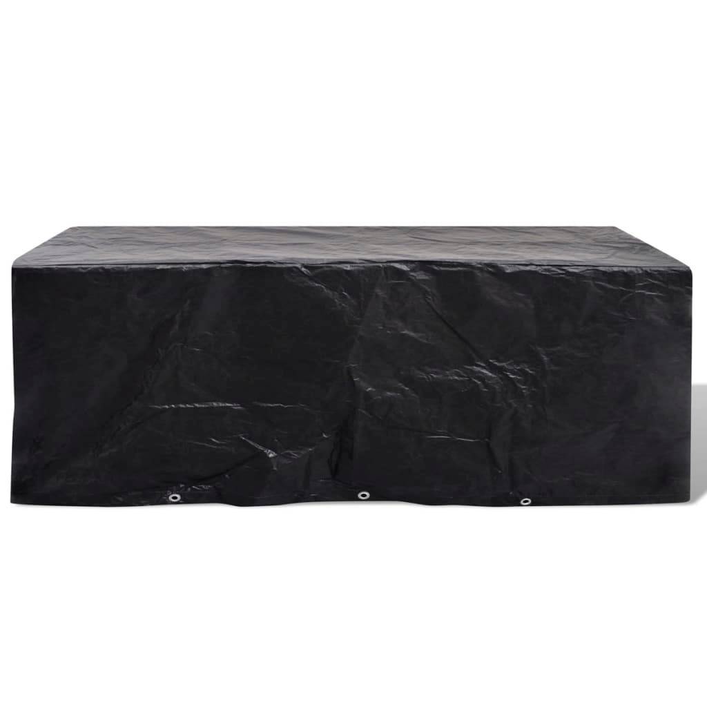 Housse Salon de Jardin 8 Personnes PE Anti-UV pour Grande Table Extérieur Noir 229x113x73 cm – ComfortXL Outdoor Living - Image 2