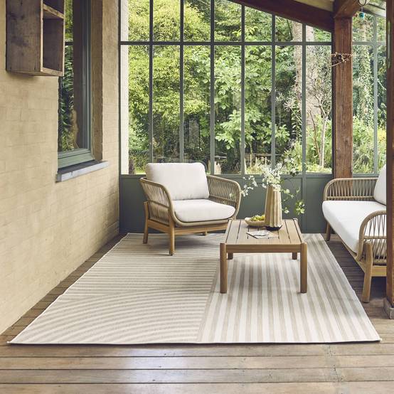 sweeek - Tapis intérieur/extérieur motif arches beige. 120 x 170cm 100% polyester recyclé | sweeek - Image 4