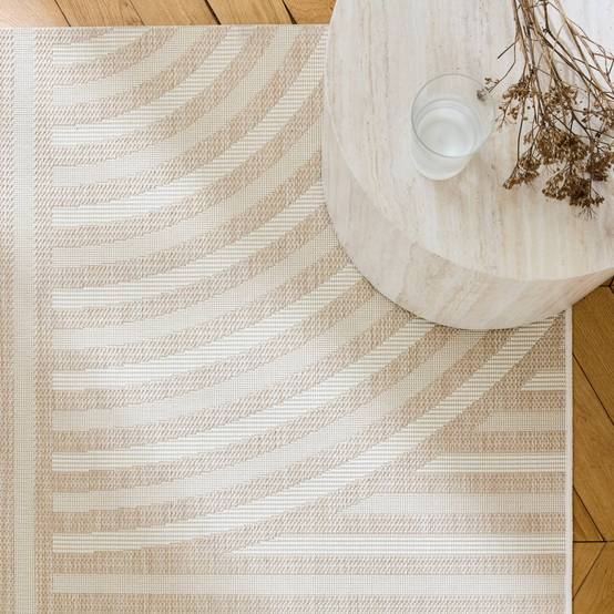 sweeek - Tapis intérieur/extérieur motif arches beige. 120 x 170cm 100% polyester recyclé | sweeek - Image 3