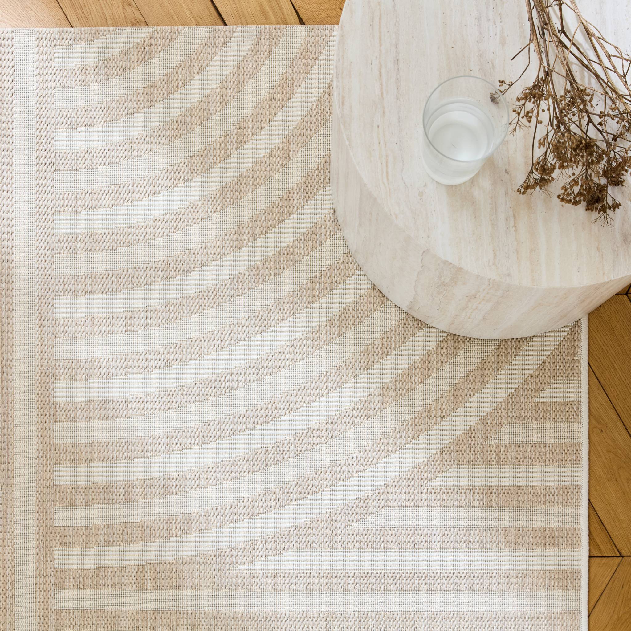 sweeek - Tapis intérieur/extérieur motif arches beige. 120 x 170cm 100% polyester recyclé  | sweeek - Image 3