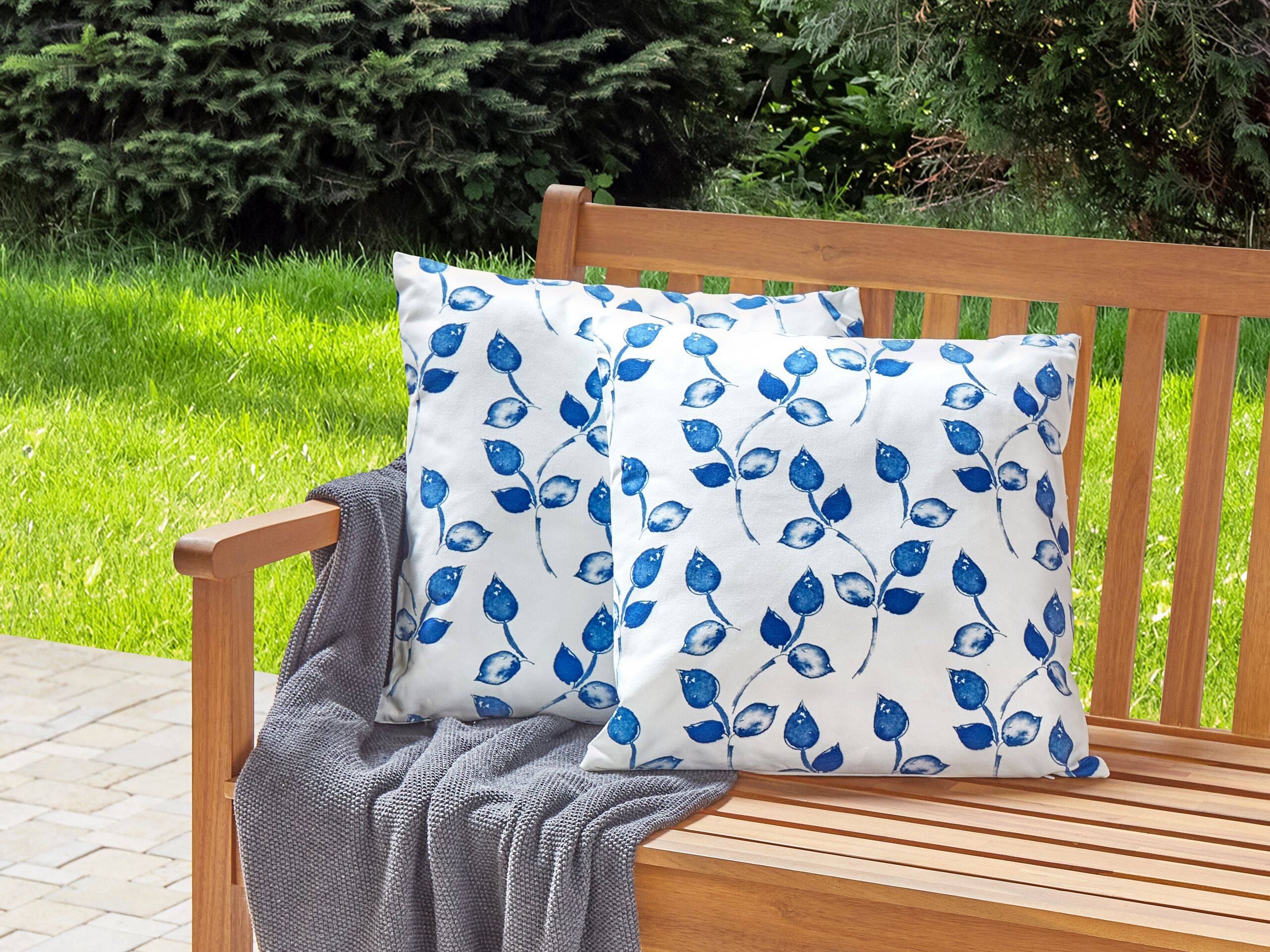 Beliani - Coussin d'extérieur Polyester Blanc TORBORA - Beliani - Imagen 1