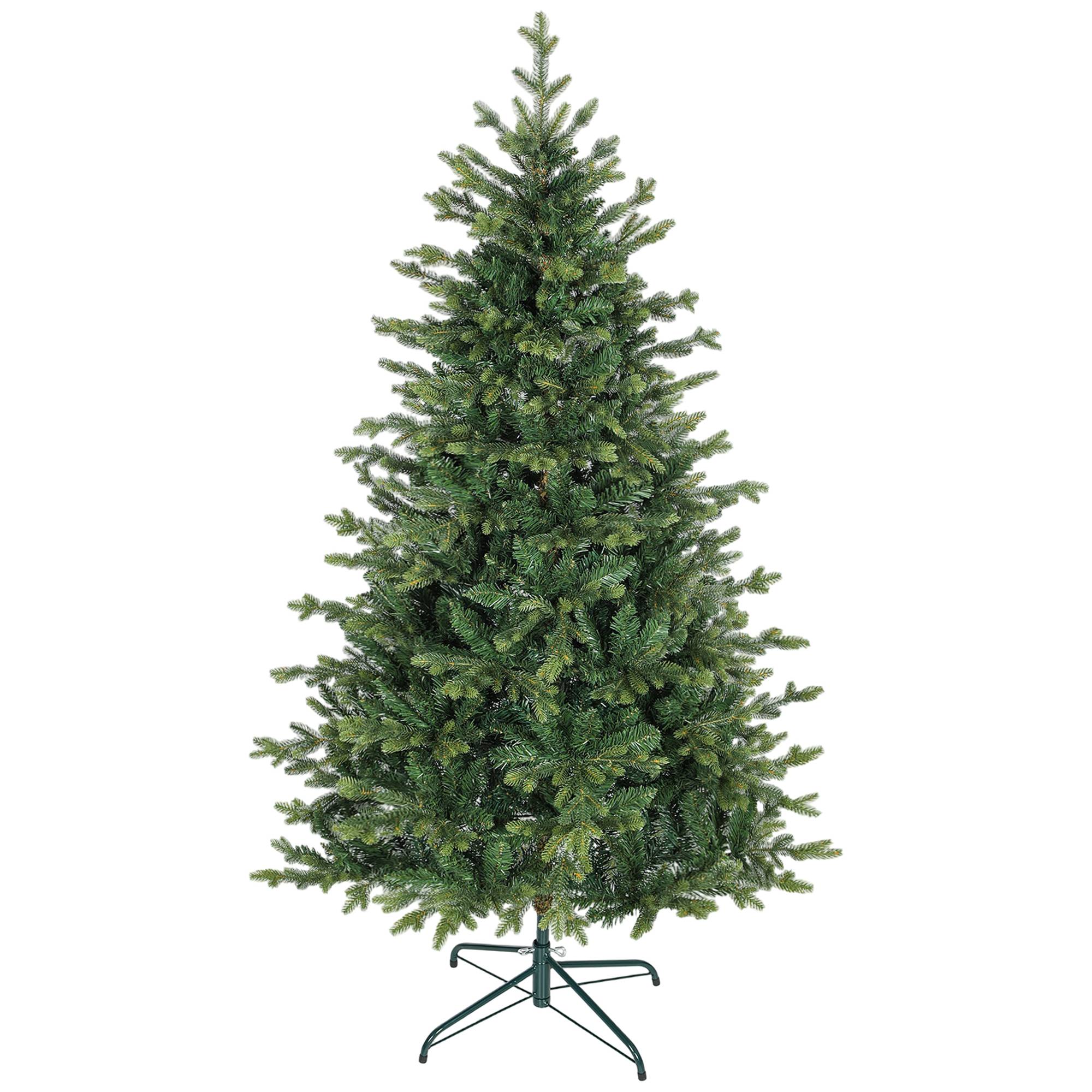 Sapin de Noël artificiel 180 cm, arbre de Noël réaliste avec 1660 pointes de branche articulée, support en métal, vert - Image 1