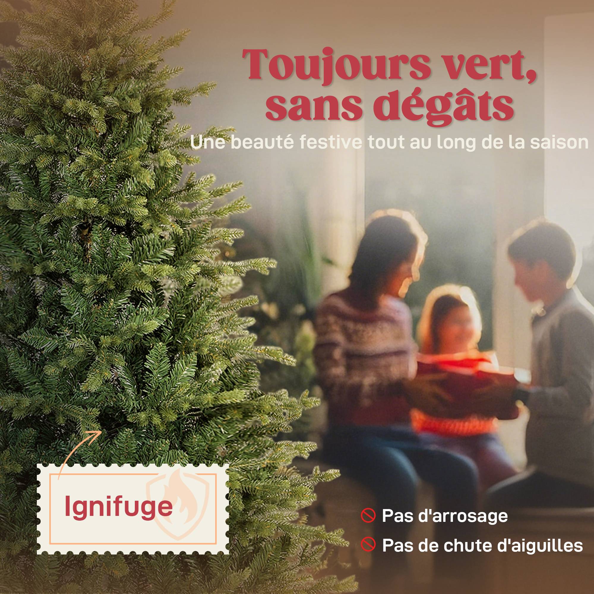 Sapin de Noël artificiel 180 cm, arbre de Noël réaliste avec 1660 pointes de branche articulée, support en métal, vert - Image 6