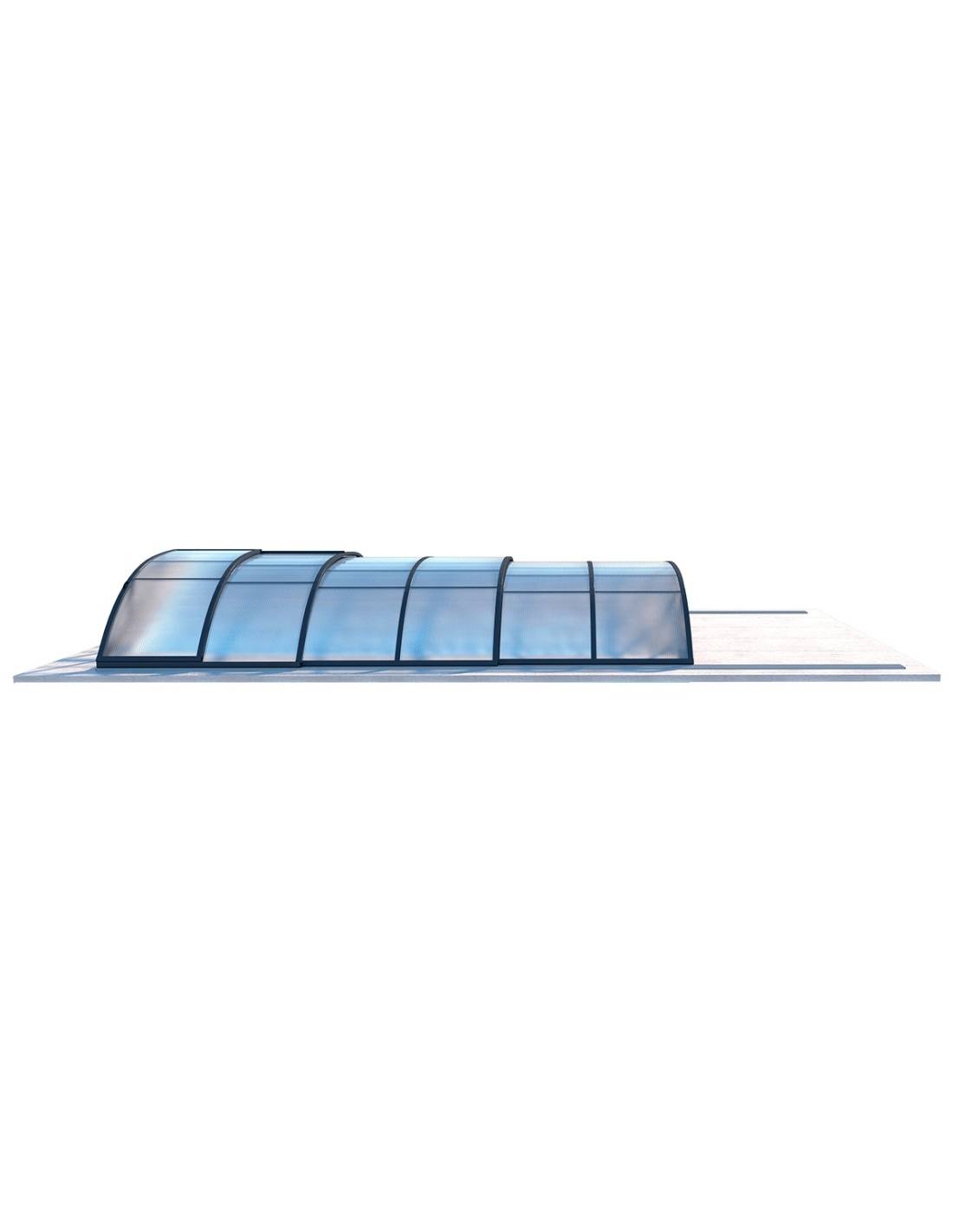 Altanka - Abri de piscine Horizon pour les modèles 6,20x3 m - BAS87, BAS787 - polycarbonate alvéolaire 8 mm - Couleur Ral7016 Graphite - ECO217 - Imagen 3