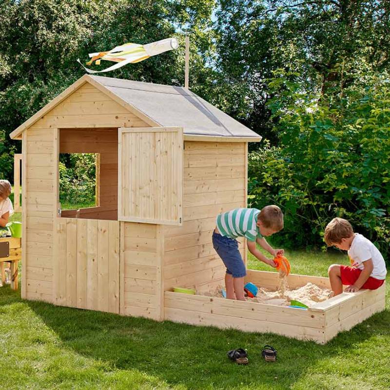 Soulet - Maisonnette en bois avec bac à sable pour enfants – Elisabeth - Imagen 2