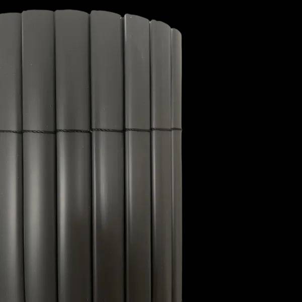 Nortène - Canisse PVC double face grise 1,5 x 3 m - roseaux ovales 16 mm - anti-UV - Image 3