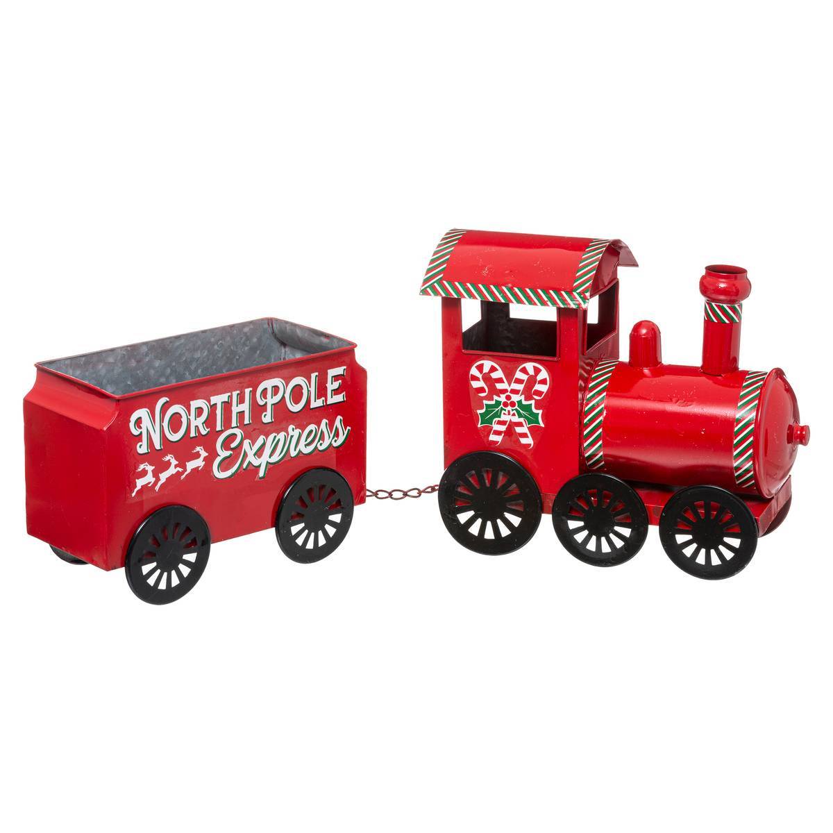 Atmosphera - Grand Modèle Métal Train Rouge L 66 cm - Atmosphera Créateur d'intérieur