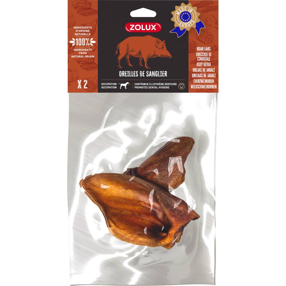 Zolux - zolux - Oreilles de sanglier 2 pièces  52 g friandises pour chien - Image 1