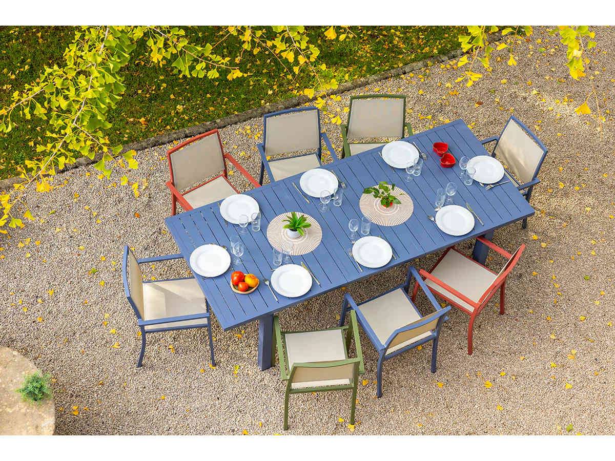 Table de jardin extensible 8/10 personnes - JARDILINE - Aluminium - Gris anthracite - Image 4