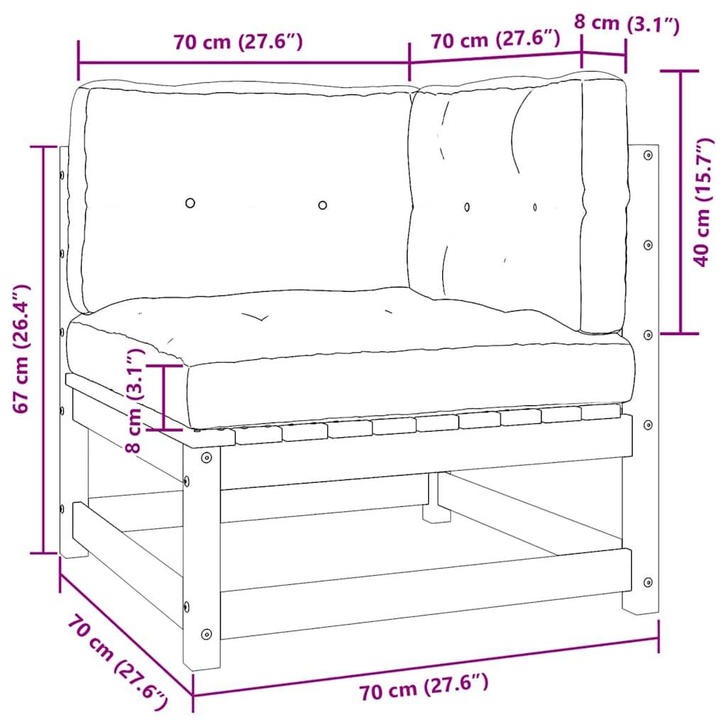 ComfortXL - Petit Salon de Jardin d'Angle Bois Pin Naturel 2 pcs avec Coussins pour Balcon Anthracite – ComfortXL Outdoor Living - Image 5