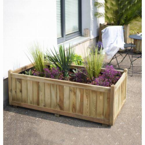 Jardipolys - Bac à fleurs en bois Vendôme - 220L - Imagen 3