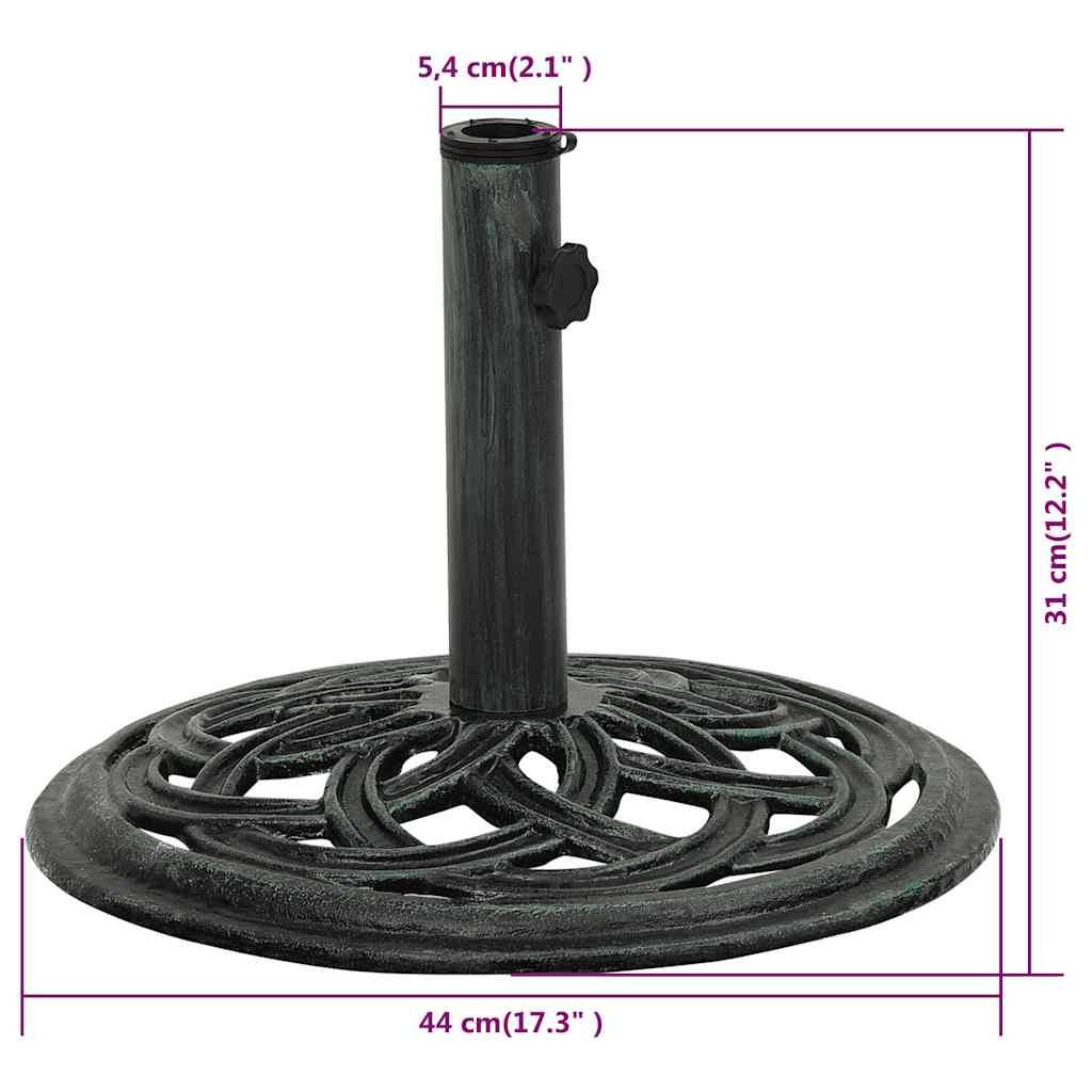 Vidaxl - Socle de parasol Vert 44x44x31 cm Fonte vidaXL 317756 - Imagen 3