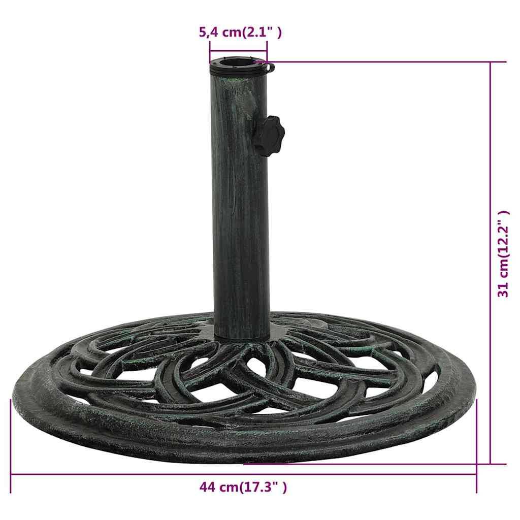 Vidaxl - Socle de parasol Vert 44x44x31 cm Fonte vidaXL 317756 - Imagen 9