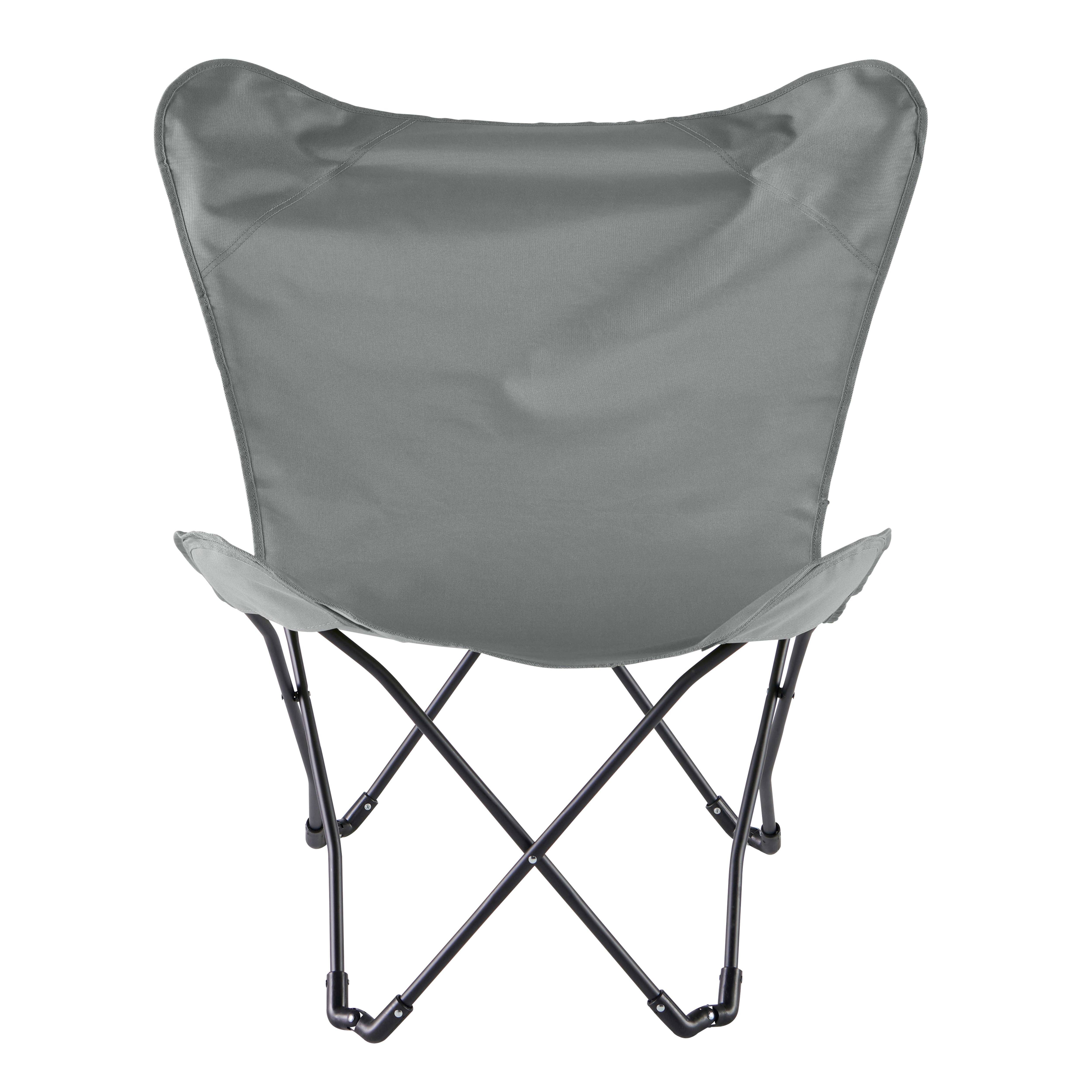 Oviala - Lot de 2 fauteuils papillon pliables gris Mariposa - Oviala - Imagen 4