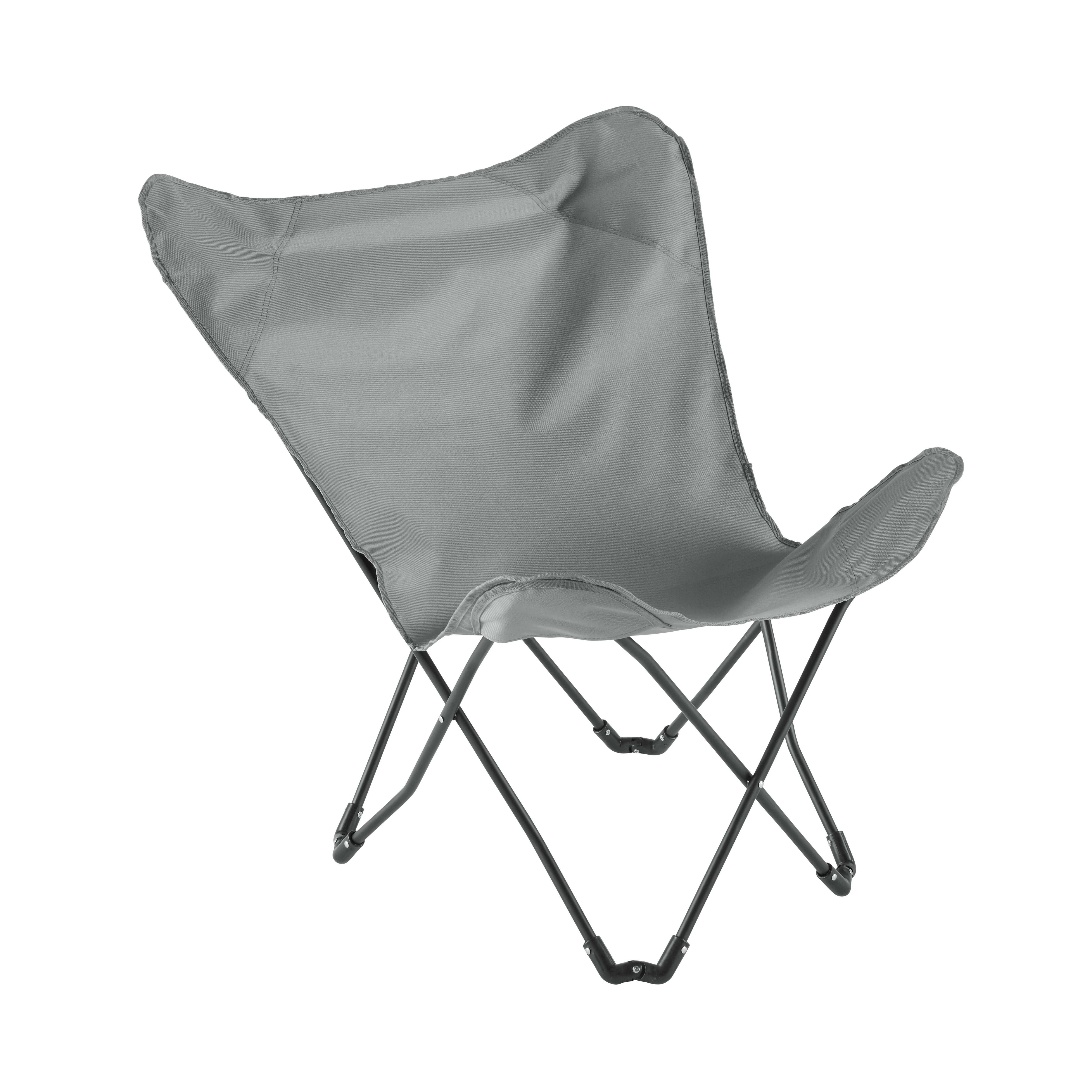 Oviala - Lot de 2 fauteuils papillon pliables gris Mariposa - Oviala - Imagen 6
