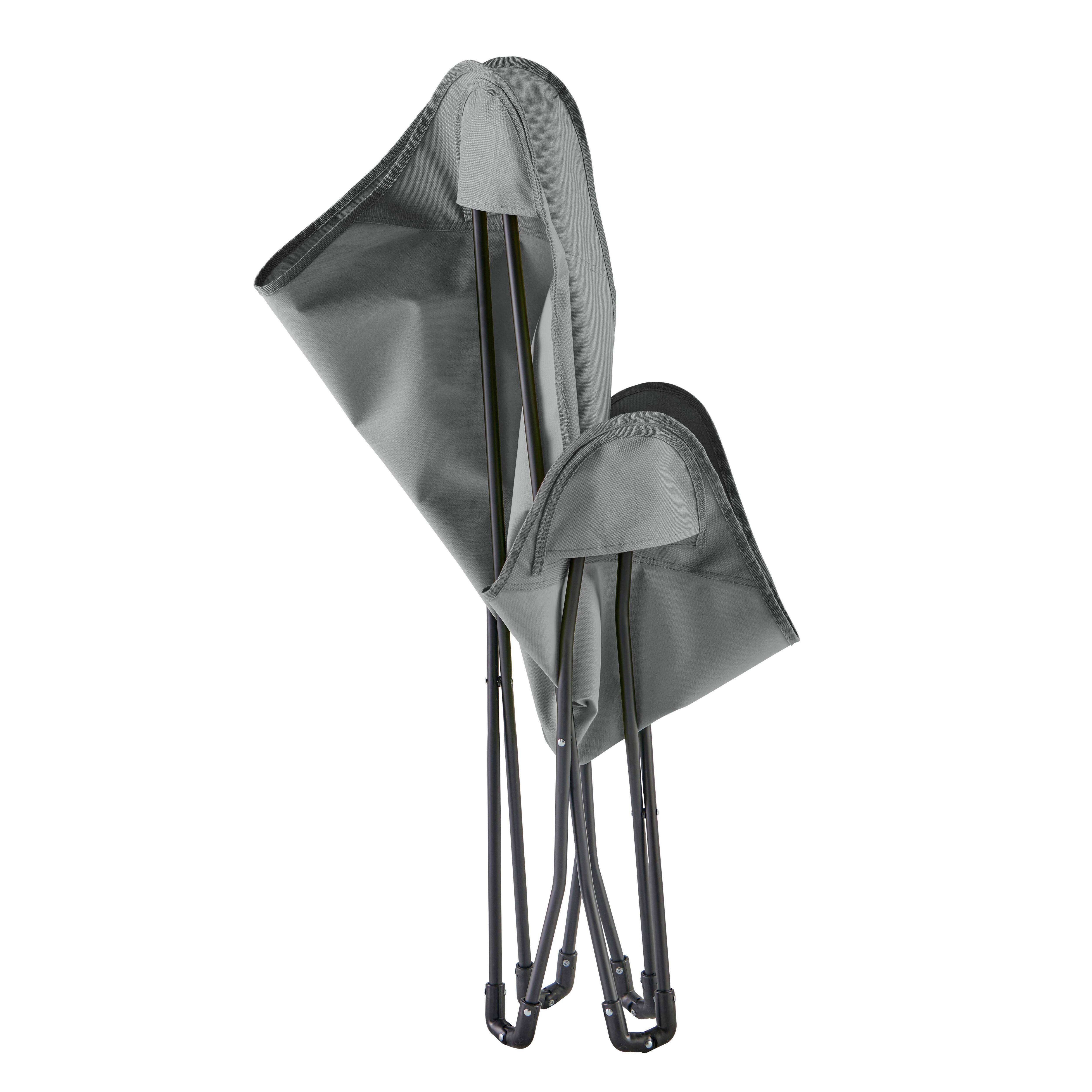 Oviala - Lot de 2 fauteuils papillon pliables gris Mariposa - Oviala - Imagen 3