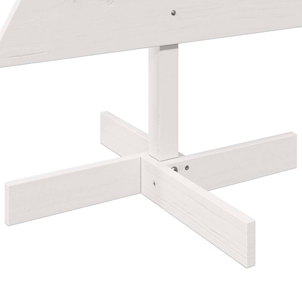 Sapin de Noël en Bois Pin Massif Décoration Intérieure 120 cm Blanc – ComfortXL Outdoor Living - Image 6