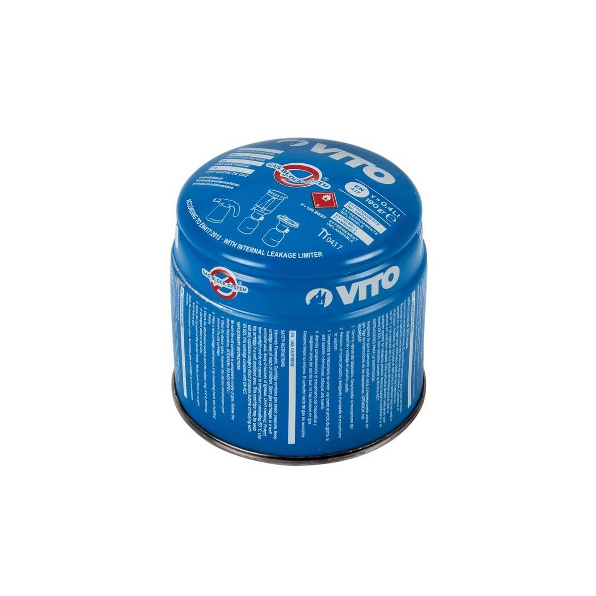 Pack 12 cartouches gaz camping 190g VITO bouteille gaz butane perçable sécurité stop-gaz TUV - Imagen 2