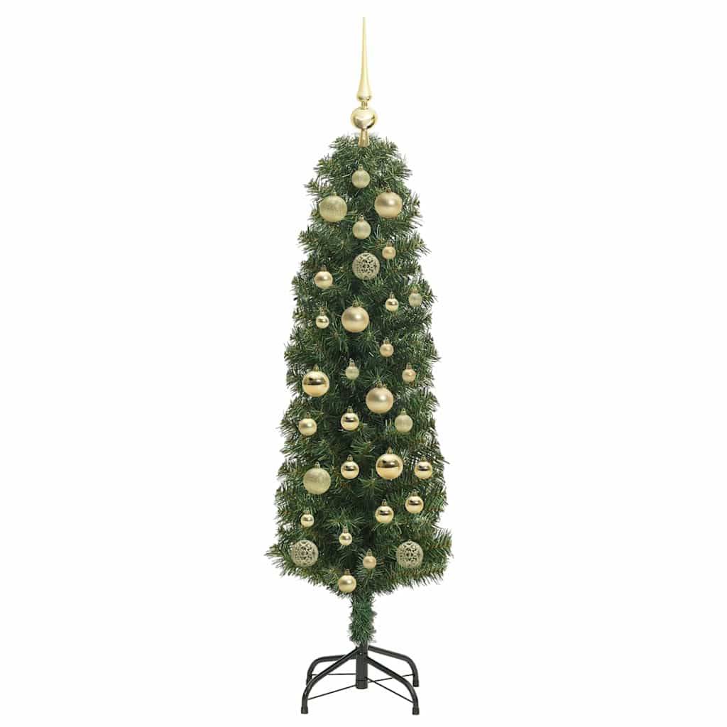 Sapin de Noël | Arbre de Noël artificiel Vert 120 cm PVC et acier et plastique Maison Chic - Image 4