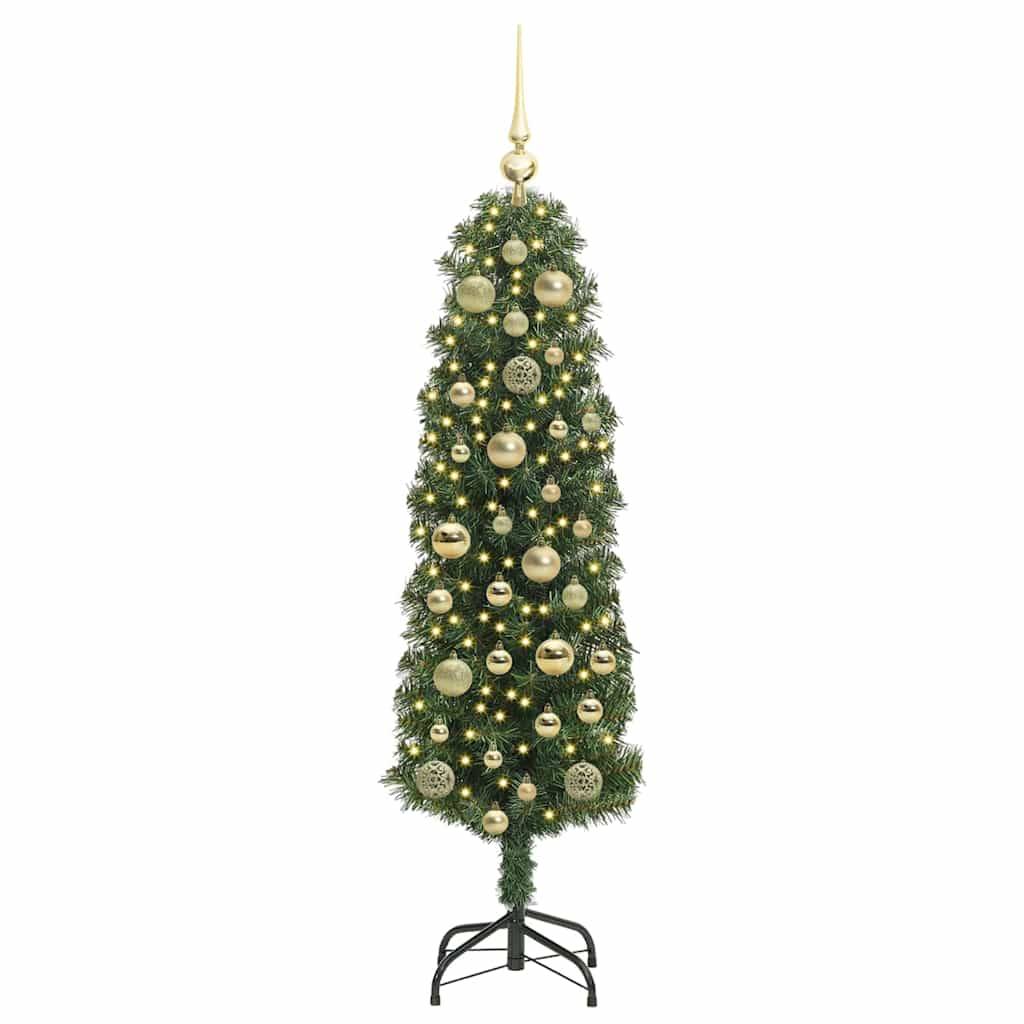 Sapin de Noël | Arbre de Noël artificiel Vert 120 cm PVC et acier et plastique Maison Chic - Image 3