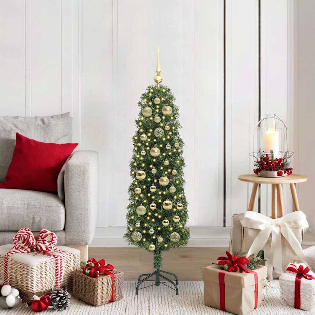 Sapin de Noël | Arbre de Noël artificiel Vert 120 cm PVC et acier et plastique Maison Chic - Image 2