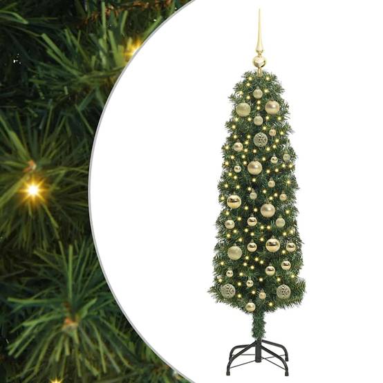 Sapin de Noël | Arbre de Noël artificiel Vert 120 cm PVC et acier et plastique Maison Chic - Image 1