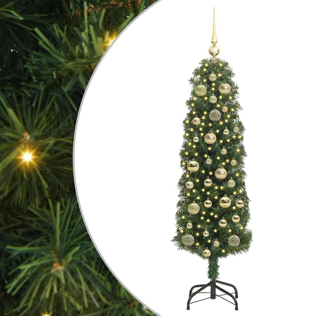 Sapin de Noël | Arbre de Noël artificiel Vert 120 cm PVC et acier et plastique Maison Chic - Image 1