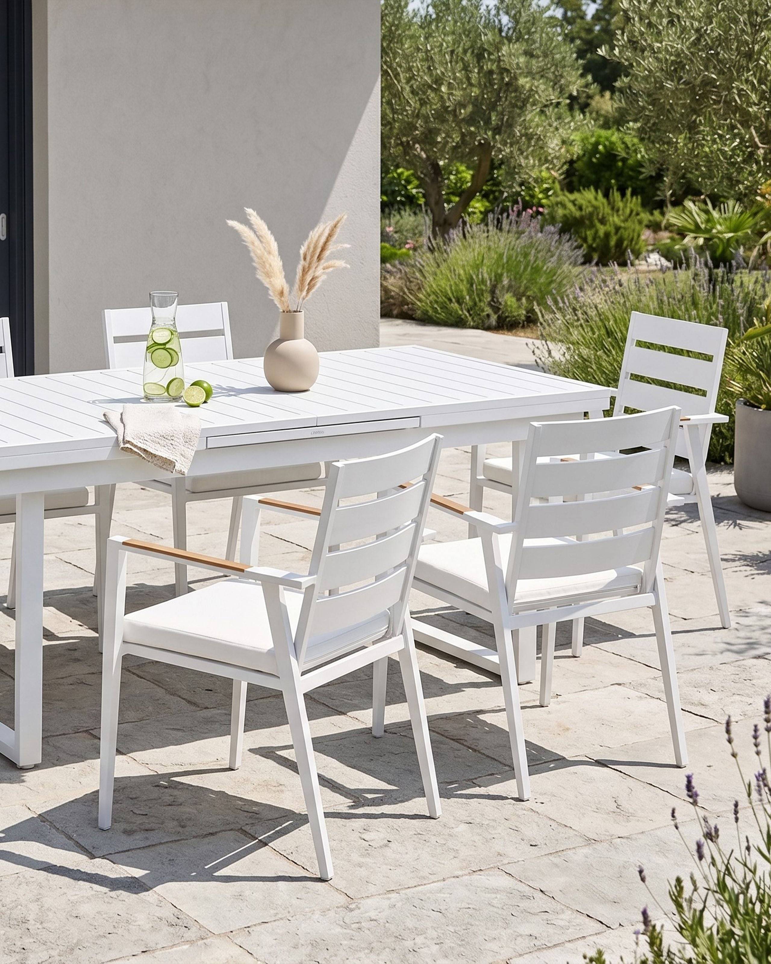 Beliani - Chaise de jardin Aluminium Blanc TAVIANO - Beliani - Imagen 1