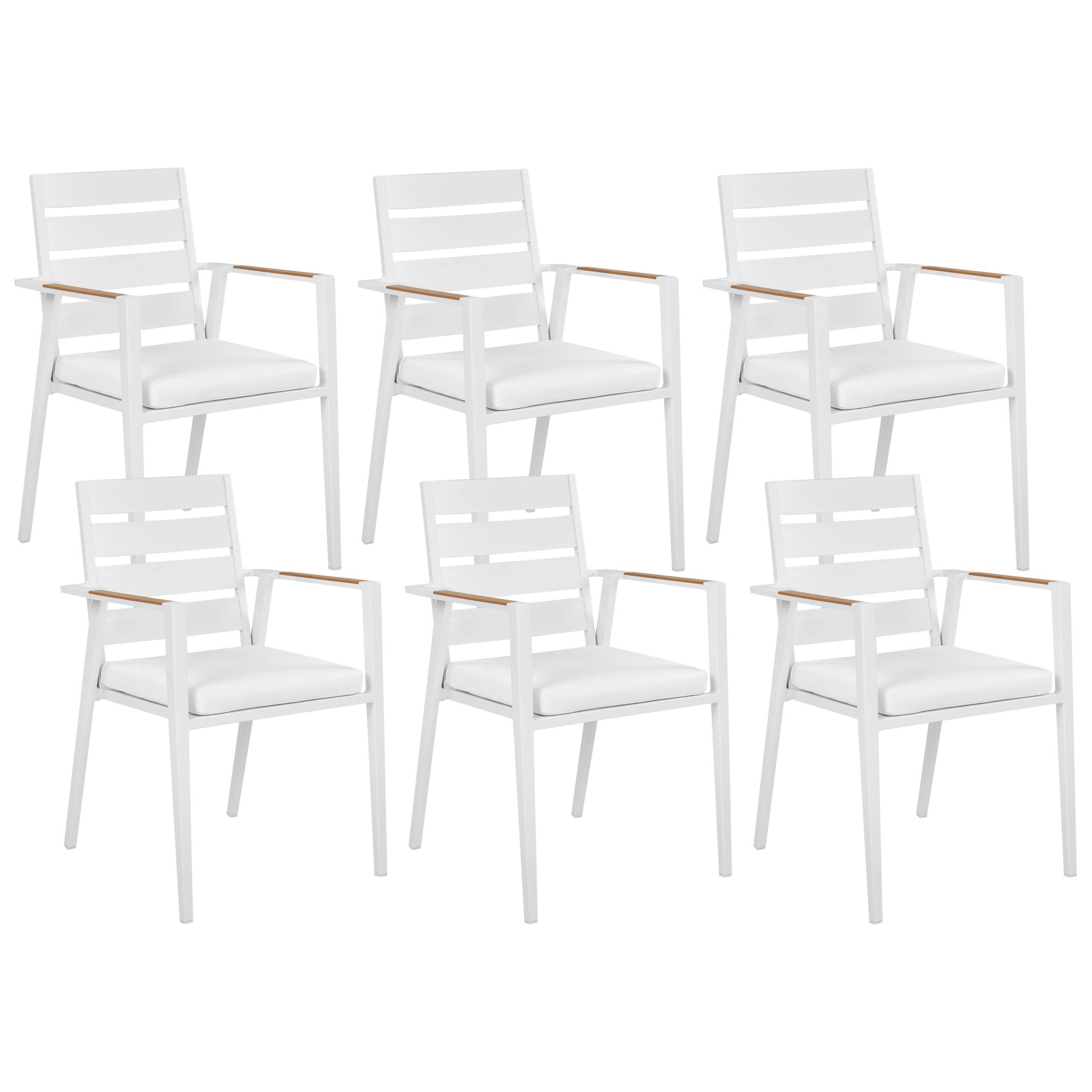 Beliani - Chaise de jardin Aluminium Blanc TAVIANO - Beliani - Imagen 2