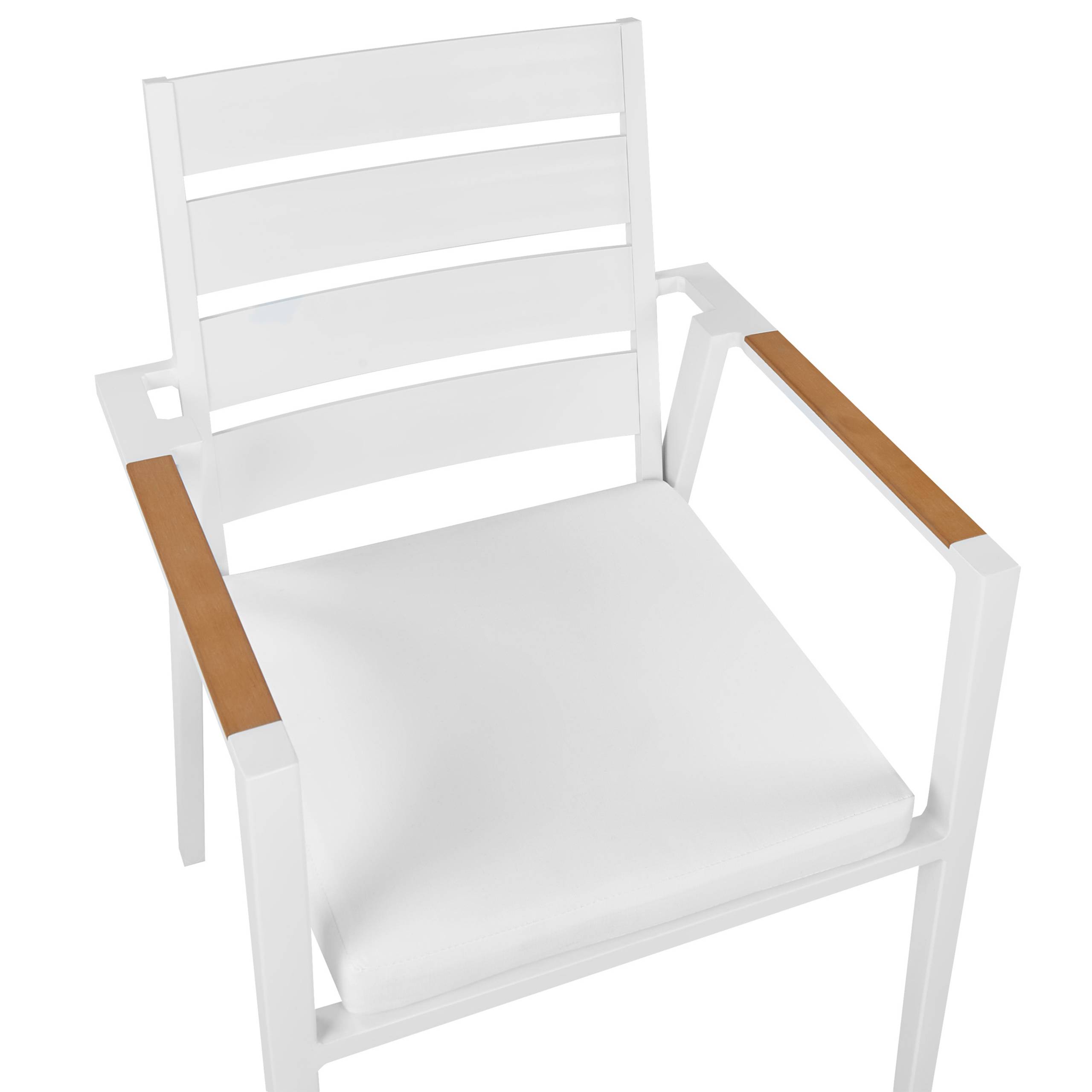 Beliani - Chaise de jardin Aluminium Blanc TAVIANO - Beliani - Imagen 9