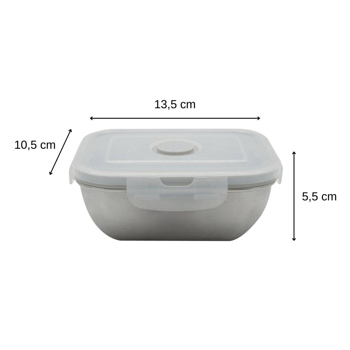 Lunch box inox 400 ml allant au microonde avec couvercle Fackelmann - Image 3