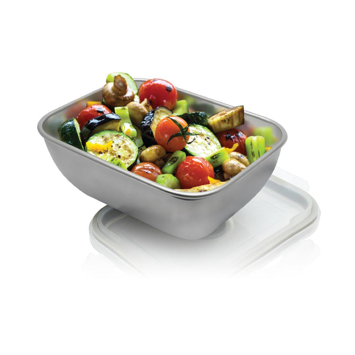 Lunch box inox 400 ml allant au microonde avec couvercle Fackelmann - Image 2