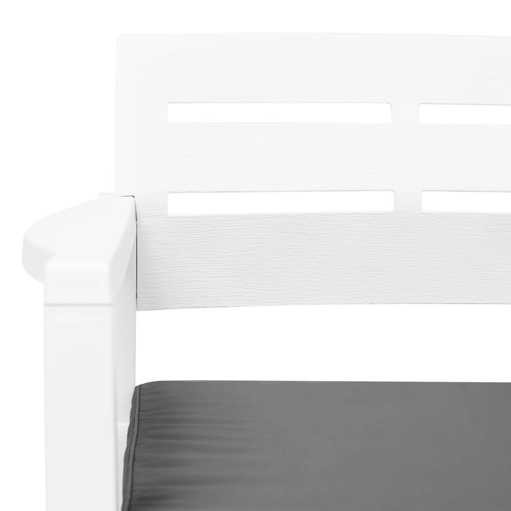 Vidaxl - Salon de jardin 3 pcs Plastique Blanc vidaXL 45620 - Image 4