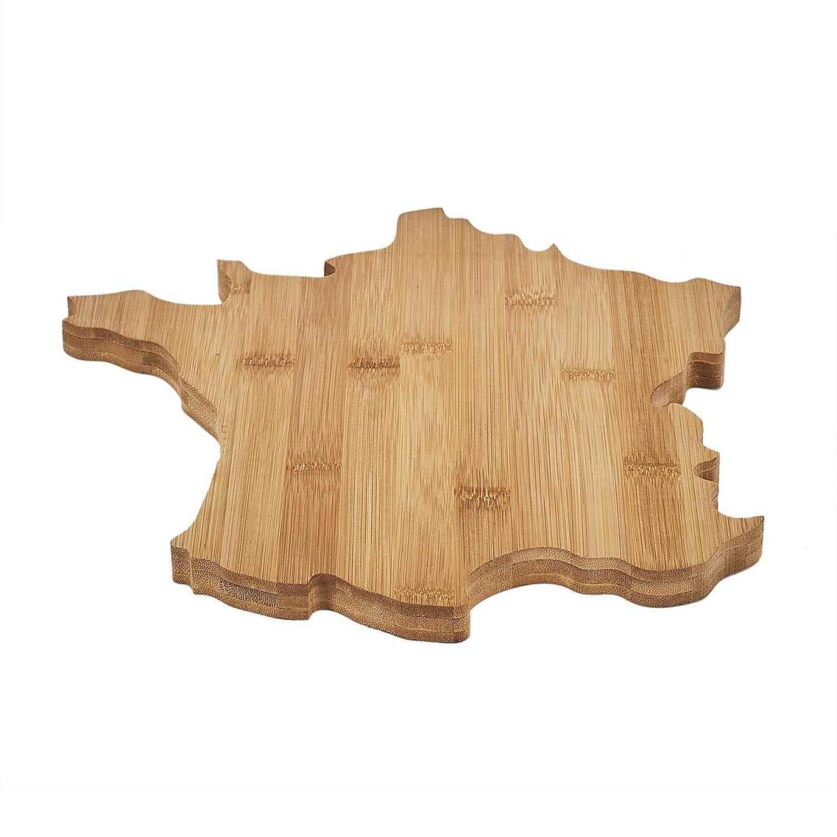 The Home Deco Factory - Planche à fromages en bambou forme France - Image 1