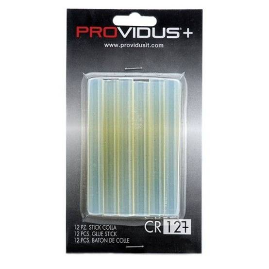 Lot de 12 bâtons Colle thermo transparente en bâton diamètre 7.2 mm Providus