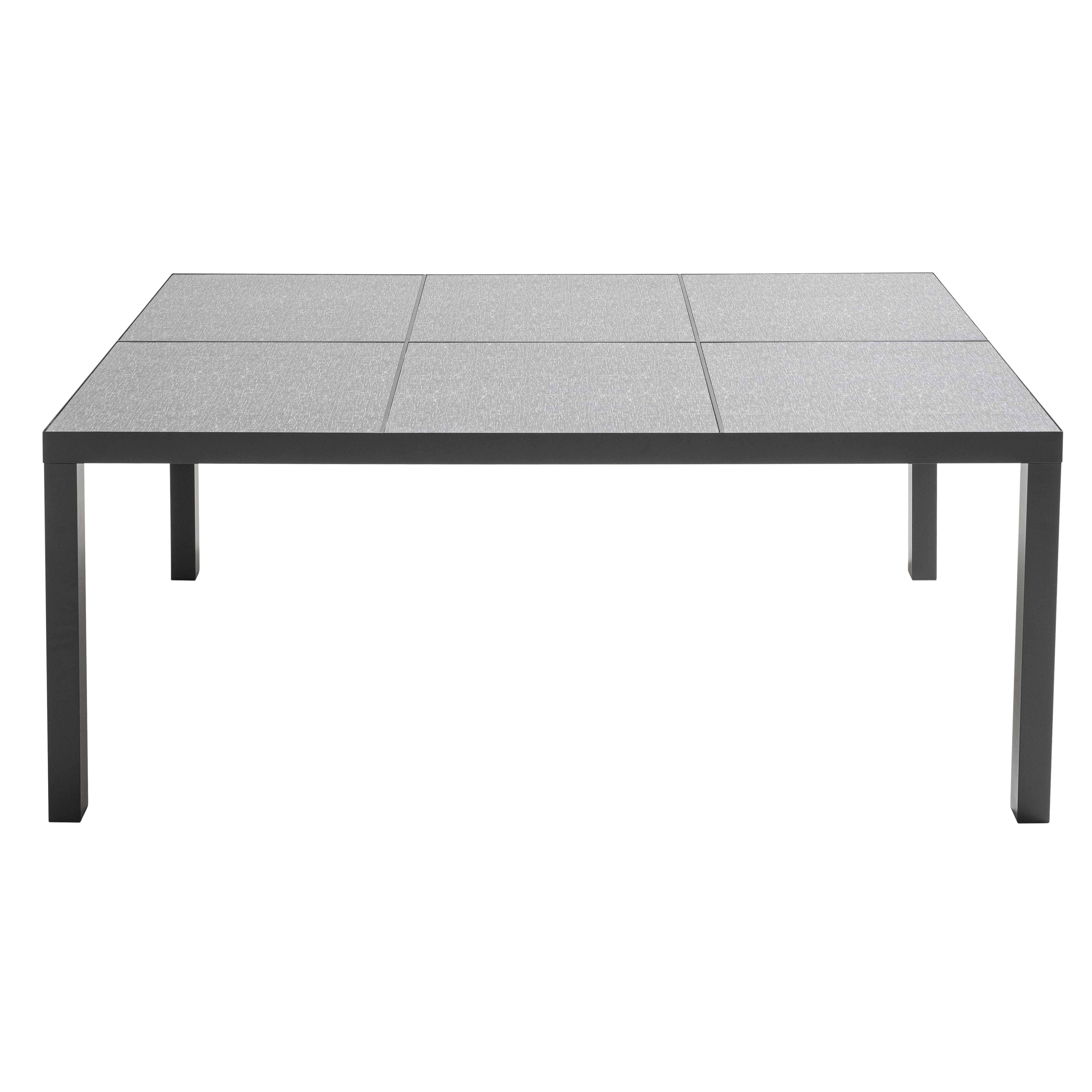 Oviala - Table de jardin 10 places 182 cm en aluminium céramique gris Tivoli - Oviala - Imagen 2