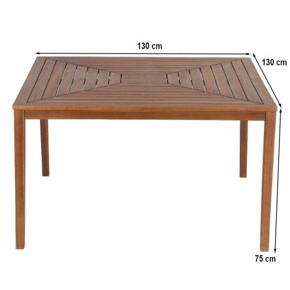 Beau Rivage - Ensemble table et chaises de jardin ABANA en bois d'acacia et résine plate Beau Rivage - Imagen 3