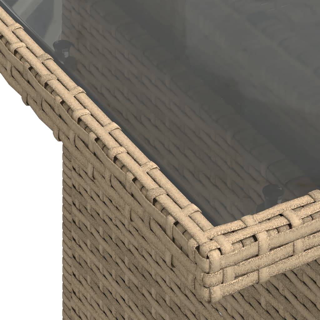 ComfortXL - Salon de jardin 8 places résine tressée avec table à hauteur réglable pour repas extérieur Beige – ComfortXL Outdoor Living - Image 8