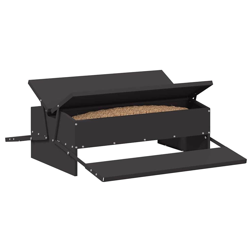 Mangeoire Automatique Volaille Acier Pédale 10kg Noir - ComfortXL Outdoor Living - Image 3